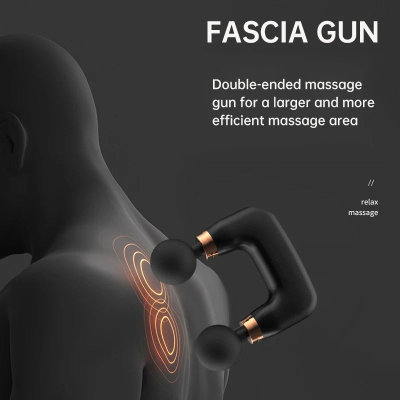 Muscle Massage Guns Double Head Fascia Gun Relax Gun Massage Gym Relaxation Treatments Body Massager Personal Massager Fitness - V.I.P Digital Presence
