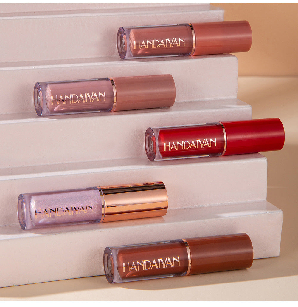 HANDAIYAN 12 Color Lip Gloss Set Liquid Lipstick Set Matte Pearlescent Non-Stick Cup Lip Gloss - V.I.P Digital Presence