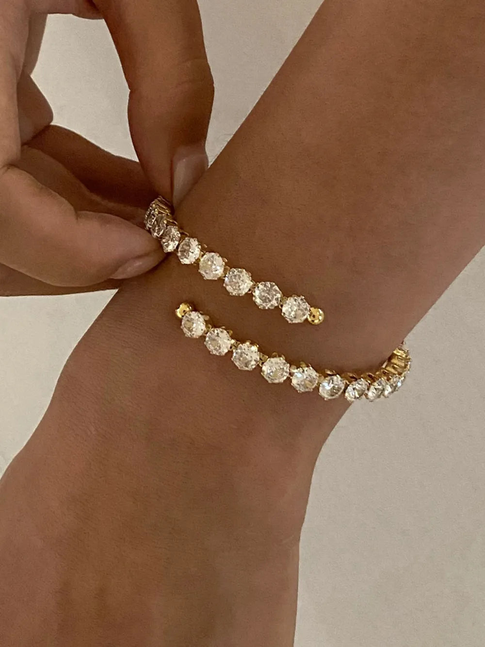 Stainless Steel Inlaid Zircon Bracelet - V.I.P Digital Presence