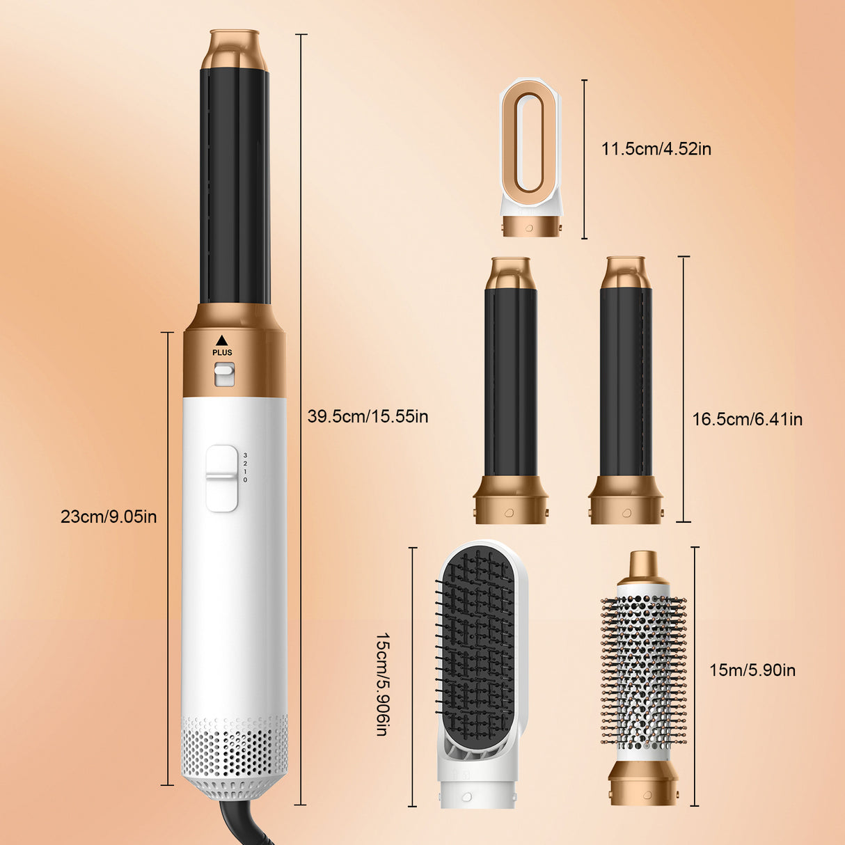 5 in 1 Hair Styler Professional Hair Dryer Brush Blow Dryer Air Wrap Hot Air Brush - V.I.P Digital Presence