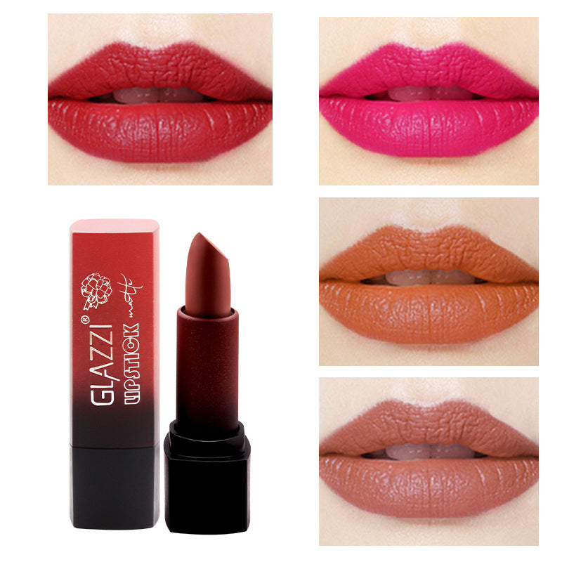 Small Square Tube Matte Matte Not Easy To Fall Off Lipstick Smooth Moisturizing Not Pull Dry Lasting Color Portable Lipstick Makeup - V.I.P Digital Presence