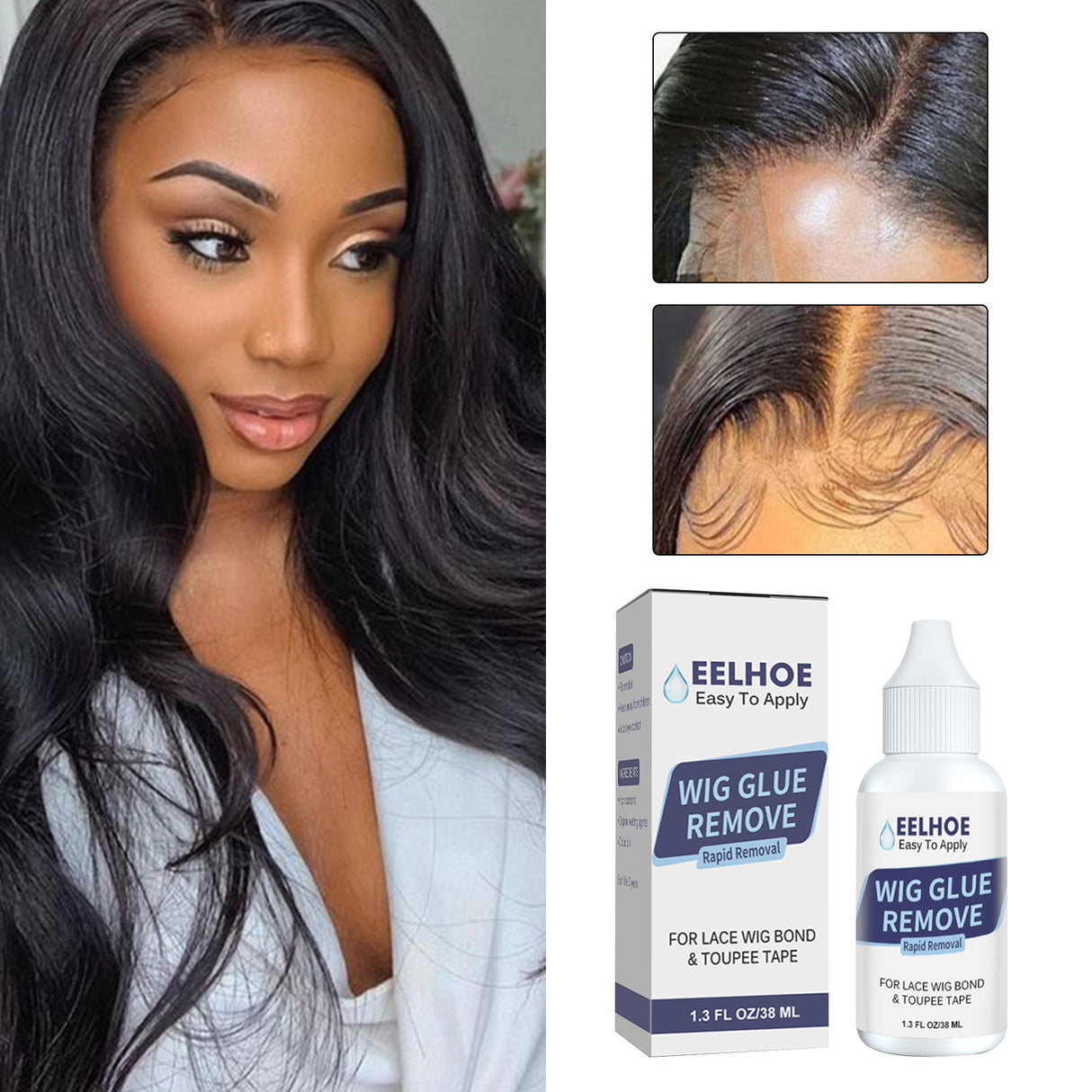Wig Glue Remove, Skin Invisible Liquid Glue Weave Hair Repair Quickly Remove Hair Block Glue Wig Remove Glue - V.I.P Digital Presence