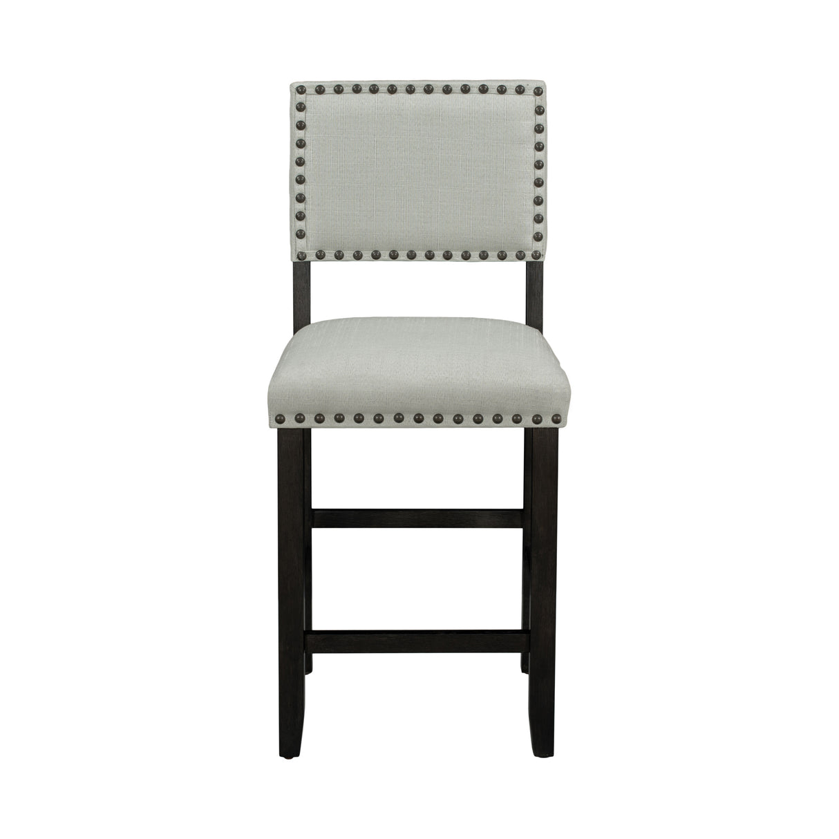 TREXM 5-Piece Counter Height Dining Set, Classic Elegant Table and 4 Chairs in Espresso and Beige - V.I.P Digital Presence