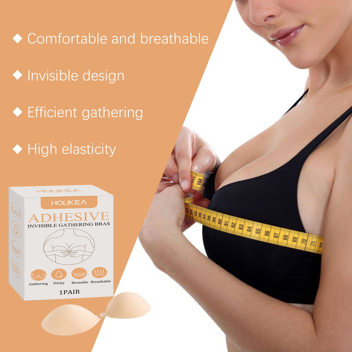 Invisible Bra Is Invisible And Comfortable. It Firmly Fits And Lifts The Breasts To Create Curves - V.I.P Digital Presence