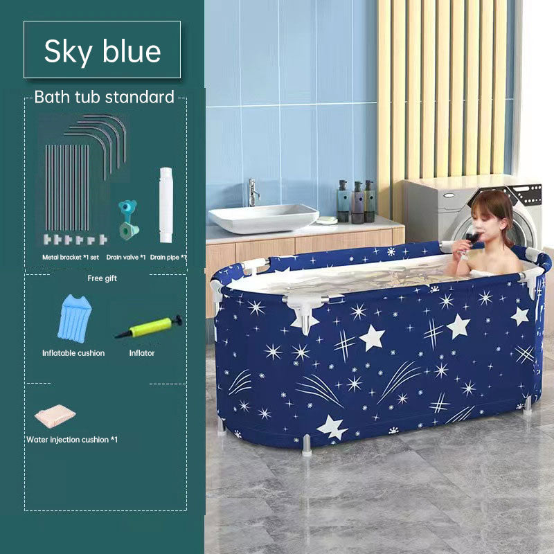 120CM Bathtubs Folding Bath Bucket Thicken Shower Barrel Adult IceTub Baby Swimming Pool Insulation Family Bathroom SPA Tub - V.I.P Digital Presence