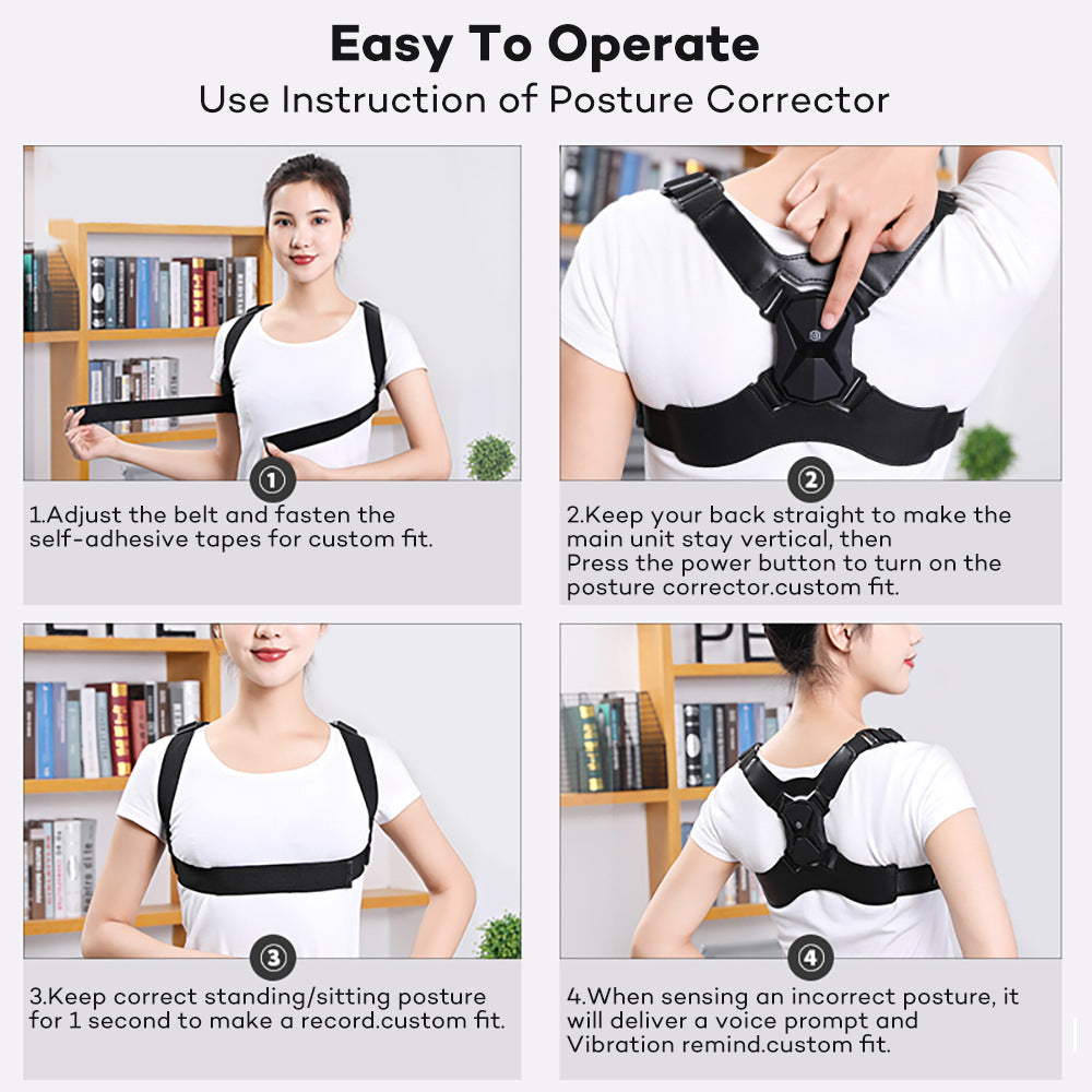 HailiCare Intelligent Vibration Voice Abdomen Correction Posture With Back Correction Belt Correction Posture - V.I.P Digital Presence