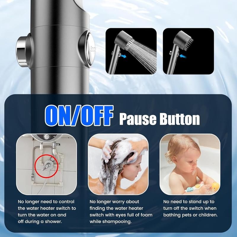 Shower set (shower head, adapter, water pipe, filter element) - V.I.P Digital Presence