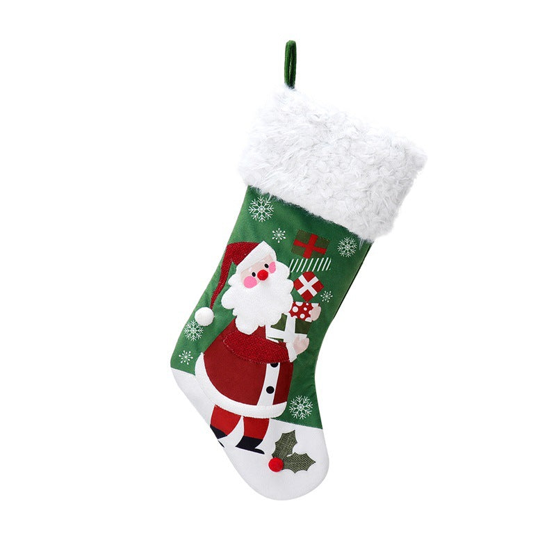 Christmas decorations Christmas pendants Christmas socks Santa Claus snowman velvet socks Christmas socks gift bags - V.I.P Digital Presence