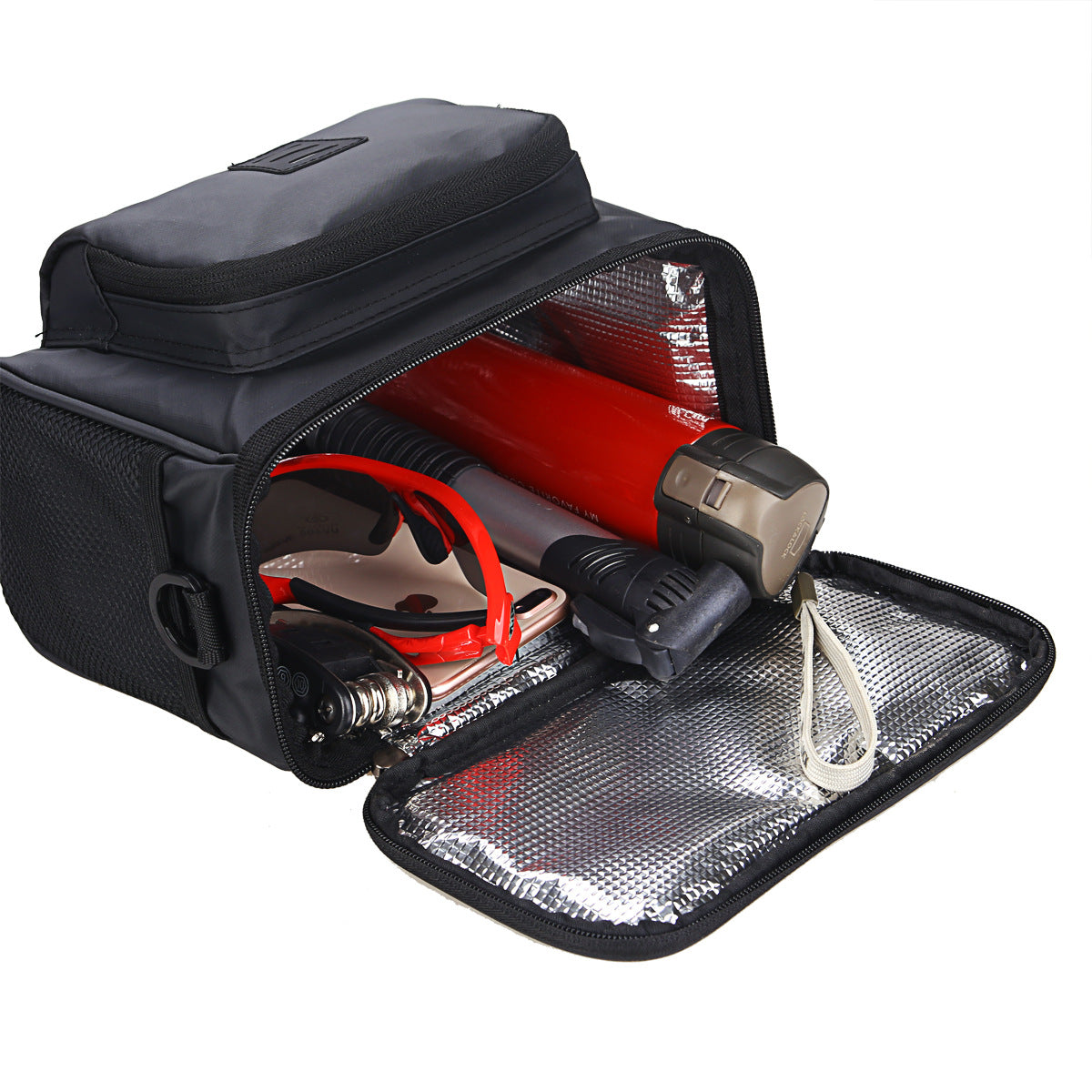 Bolsa plegable para la cabeza de la bicicleta, ideal para llevarla en el manillar delantero de la bicicleta de montaña o en el vehículo eléctrico.