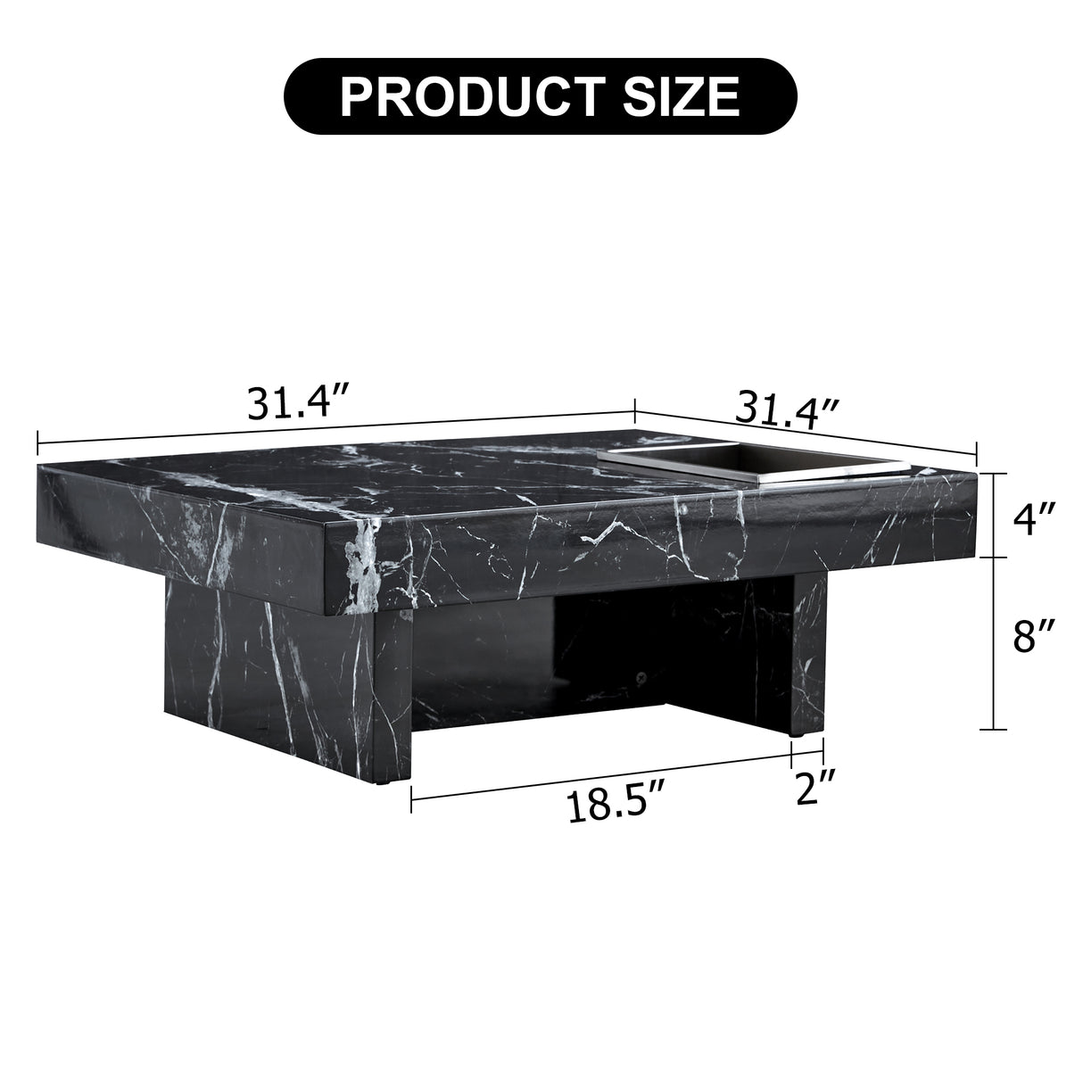 A modern and practical coffee table made of MDF material with black patterns - V.I.P Digital Presence