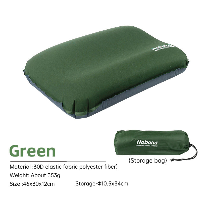 Outdoor 3D Sponge Pillow Automatic Inflatable Pillow Camping Tent Air Cushion Pillow Travel Portable Cervical Neck Pillow - V.I.P Digital Presence