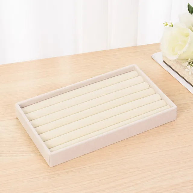 Plush jewelry storage box jewelry box rings earrings bracelets necklaces storage display shelf - V.I.P Digital Presence