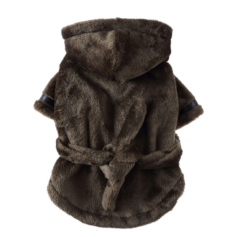 Bata de baño para mascotas, pijamas para perros, ropa de dormir, toalla de baño suave para mascotas, ropa de invierno, pijamas cálidos para cachorros, secado rápido