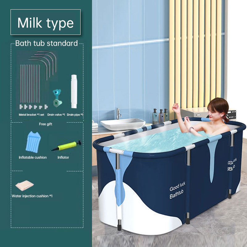 120CM Bathtubs Folding Bath Bucket Thicken Shower Barrel Adult IceTub Baby Swimming Pool Insulation Family Bathroom SPA Tub - V.I.P Digital Presence