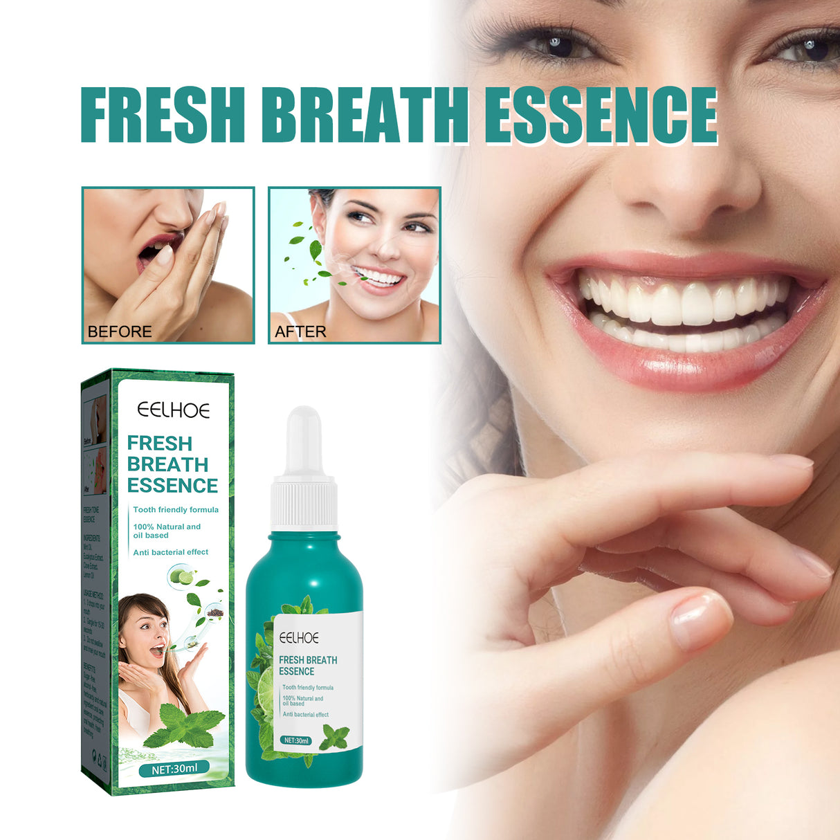 Fresh Breath Essence, Cleans Bad Breath And Leaves Fresh Breath Mint Scent Essence - V.I.P Digital Presence