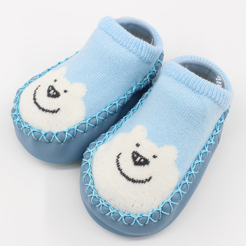 Spring And Autumn New Baby Shoes And Socks Soft Bottom Cartoon Children's Floor Toddler Socks Non-Slip Leather Bottom Cotton Socks Baby Socks - V.I.P Digital Presence