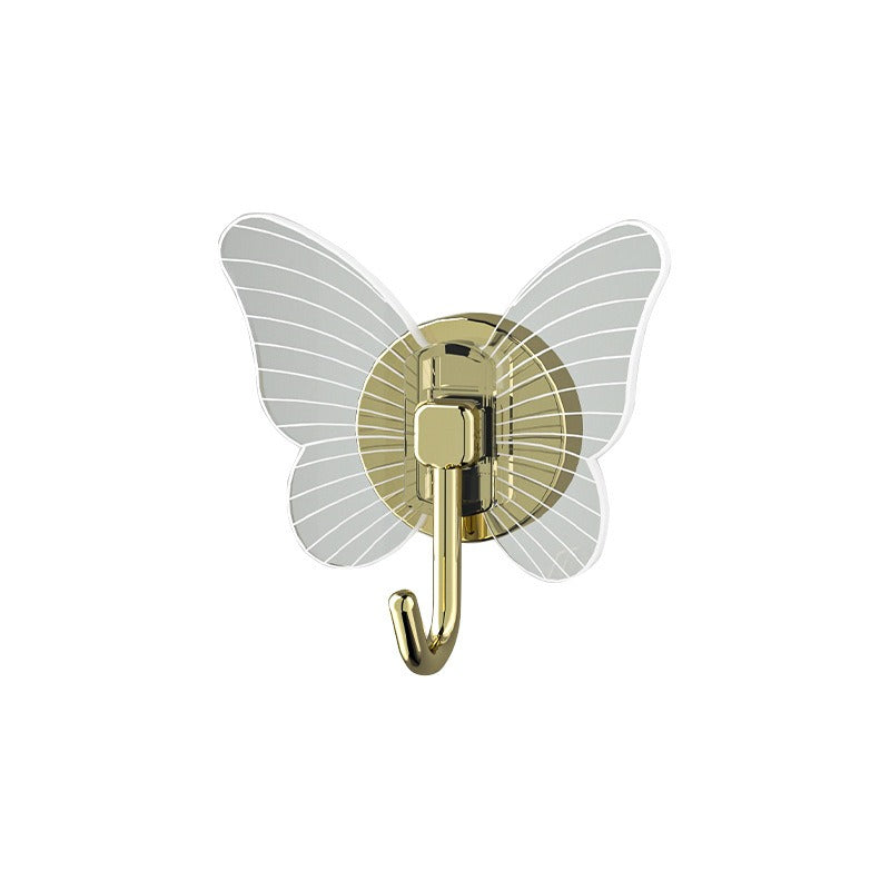 Non perforated butterfly hook three-dimensional foyer clothes hook keychain - V.I.P Digital Presence