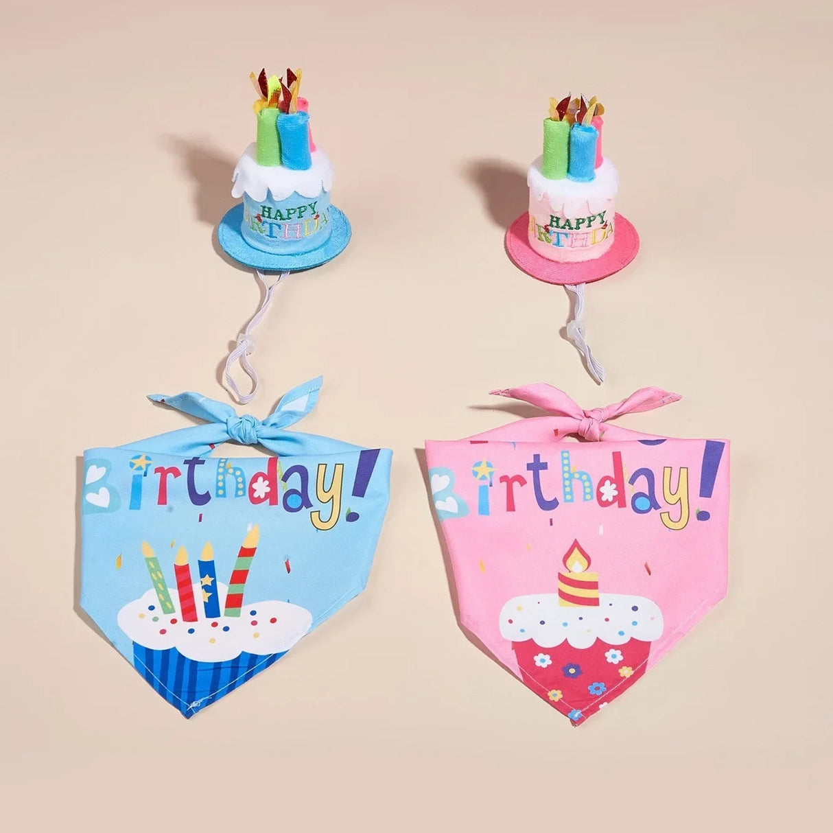 Dog Happy Birthday Decoration Dog Costume Hats Bowknot Bandana Neckerchief Bibs Banners Party Cat Dog Pets Accessories Perros - V.I.P Digital Presence