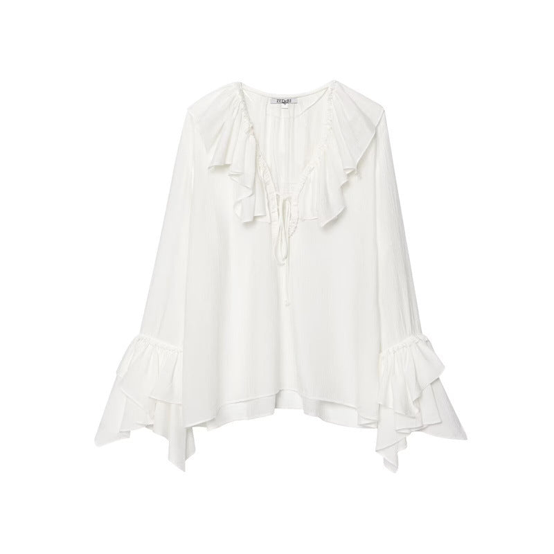 Style Women's Fashion Casual Long Sleeve Layered Decorative Shirt - V.I.P Digital Presence