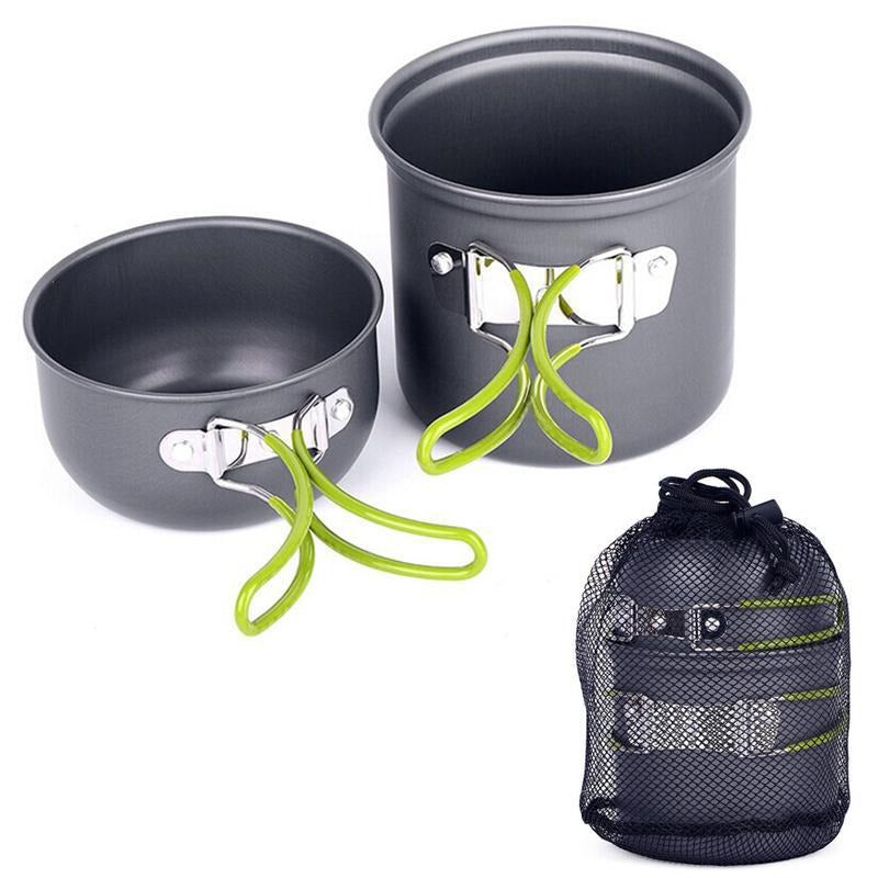 Portable Hard Aluminum Oxide Outdoor Cookware Set Convenient Three-Piece Combination Set Of Pots And Pans - V.I.P Digital Presence