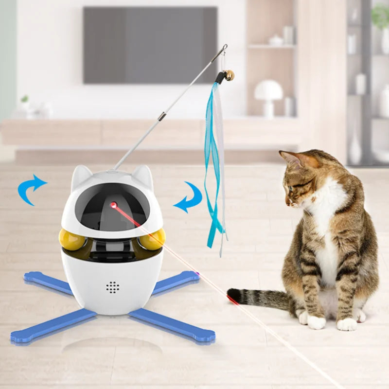 Chasing Exercising Laser Toy USB Rechargeable 4-in-1 Cat Toys Indoor Electric Interactive Toys with Ball Pet cat Teasing cats - V.I.P Digital Presence