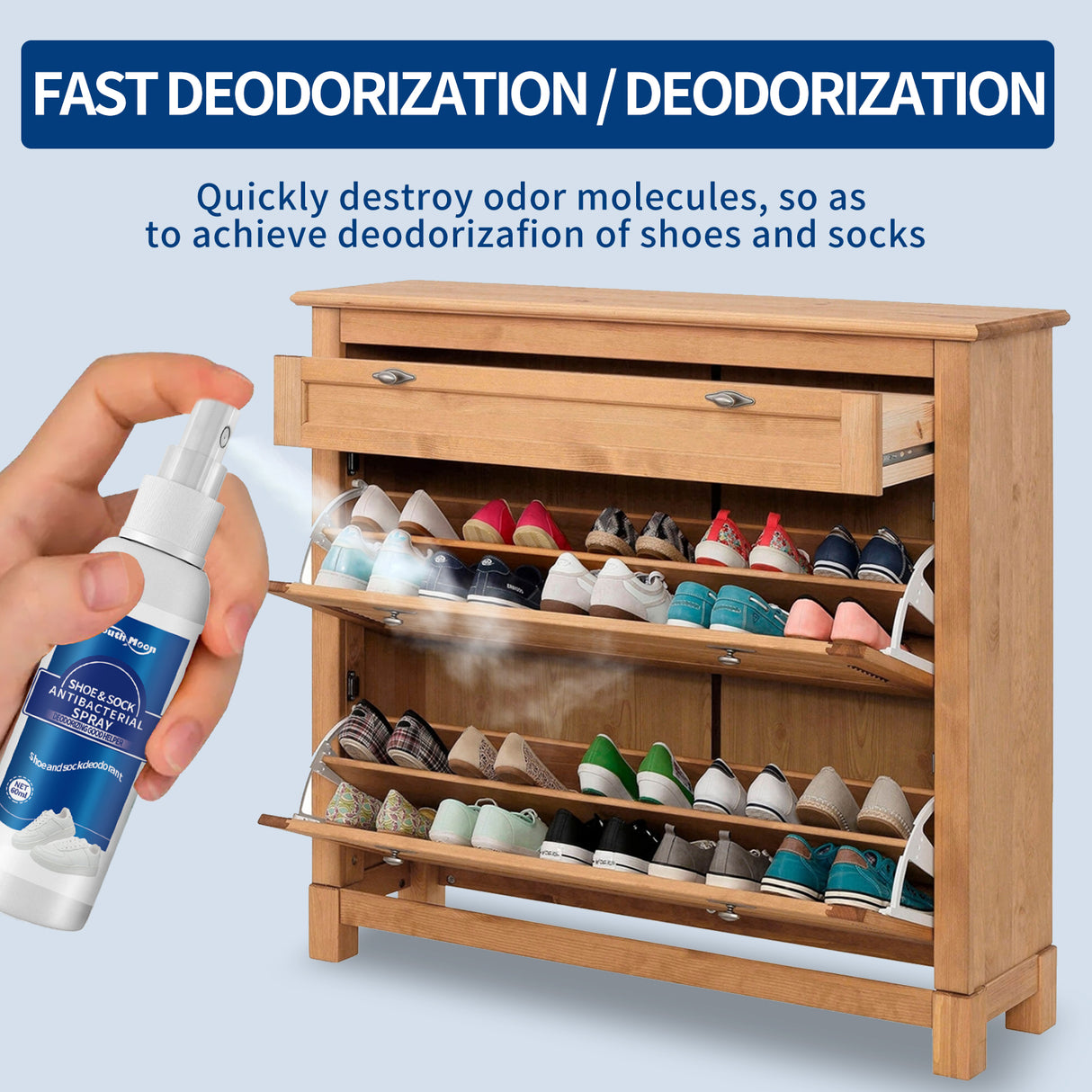 Shoe & Sock Antibacterial Spray, Shoes And Socks Clean Sweaty Feet To Odor Dry Shoe Cabinet Freshener - V.I.P Digital Presence