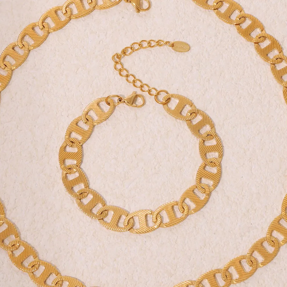 Handmade chain plated with genuine gold titanium steel material women's bracelet - V.I.P Digital Presence
