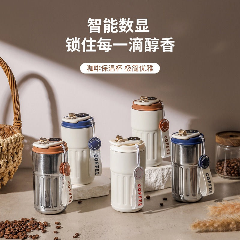 New coffee cup 316 stainless steel thermos cup high value men and women double layer water cup portable accompanying cup - V.I.P Digital Presence