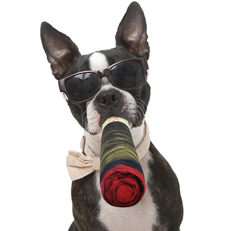 Dog voice toy green simulation cigar plush pet toy - V.I.P Digital Presence