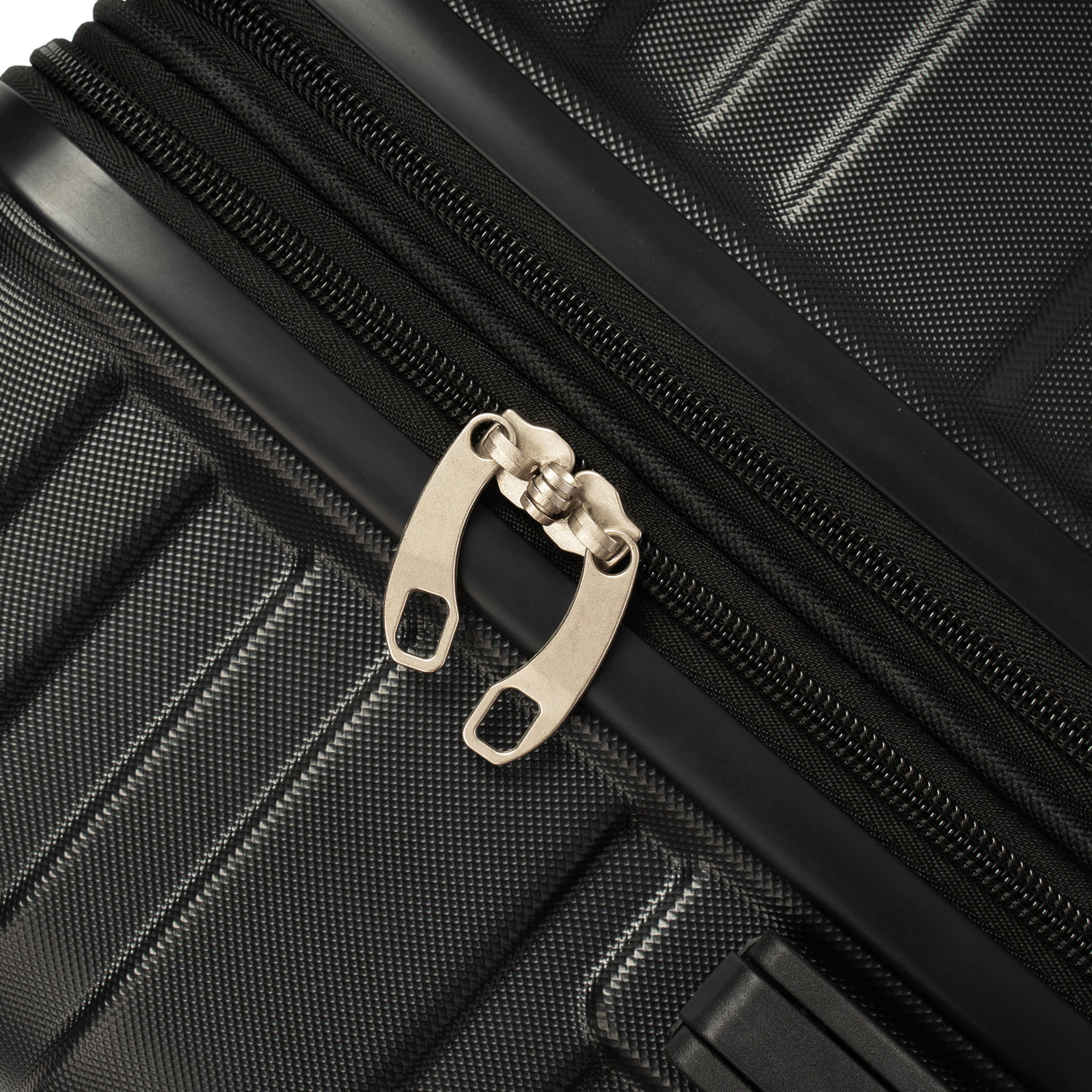 Hardshell Luggage Sets 3 Pcs Spinner Suitcase with TSA Lock Lightweight 20''24''28'' Black + ABS