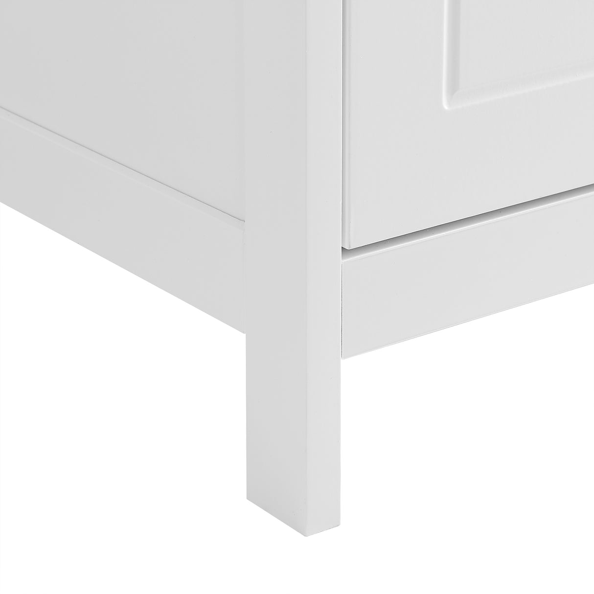 Bathroom Storage Cabinet, Cabinet with Two Doors and Drawers, Adjustable Shelf, MDF Board, White - V.I.P Digital Presence