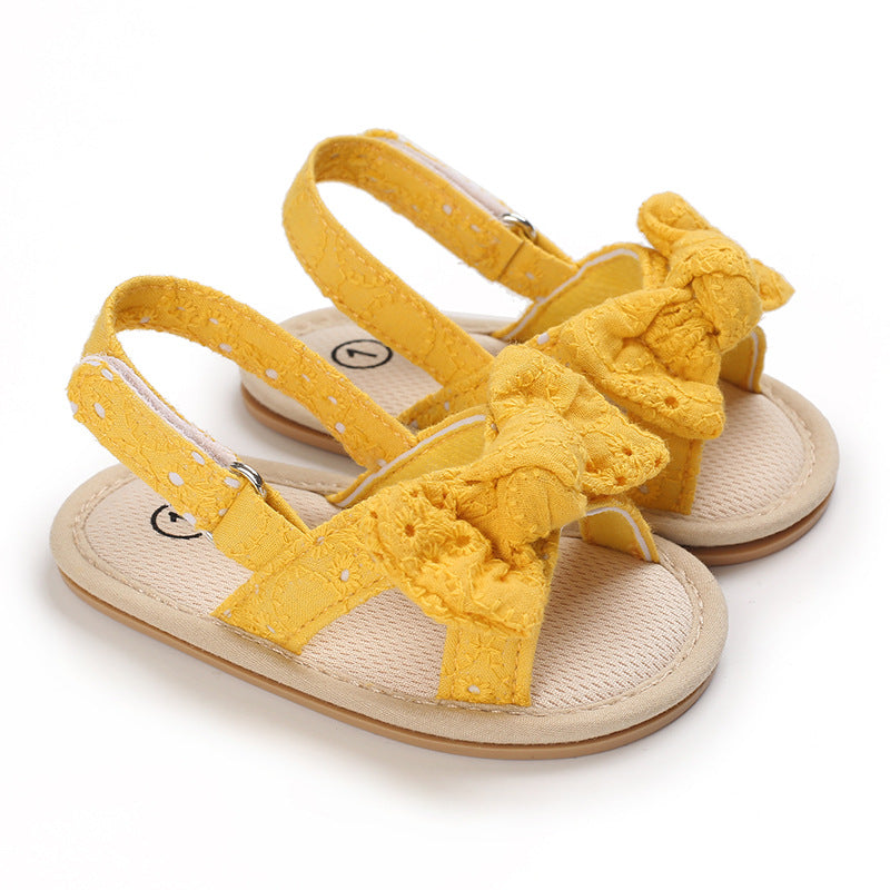 Baby Shoes Summer New 0-1 Year Old Rubber Sole Bow Sandals Toddler Shoes Baby Shoes - V.I.P Digital Presence