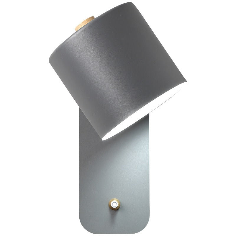 Nordic bedroom bedside lamp wall lamp study dining room corridor with switch wall lamp macaron LED minimalist wall lamp - V.I.P Digital Presence