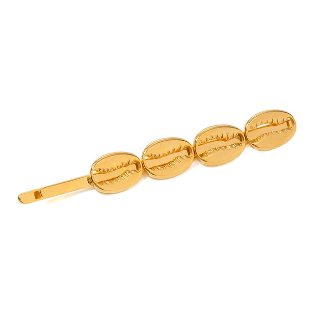 Stainless steel shell hair clip with bangs, high-end feel, ins metal hair accessories, broken hair clip at the back of the head - V.I.P Digital Presence