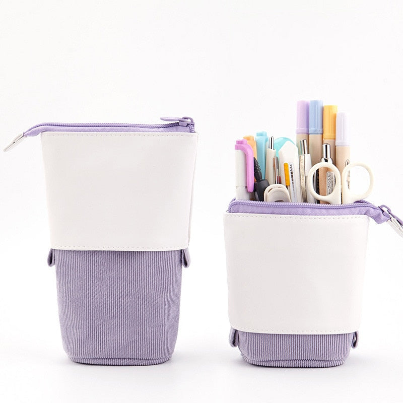Creative Retractable pencil case school stationery Storage bag Kawaii Solid color Pen case cute pen holder gifts for kid pen bag - V.I.P Digital Presence