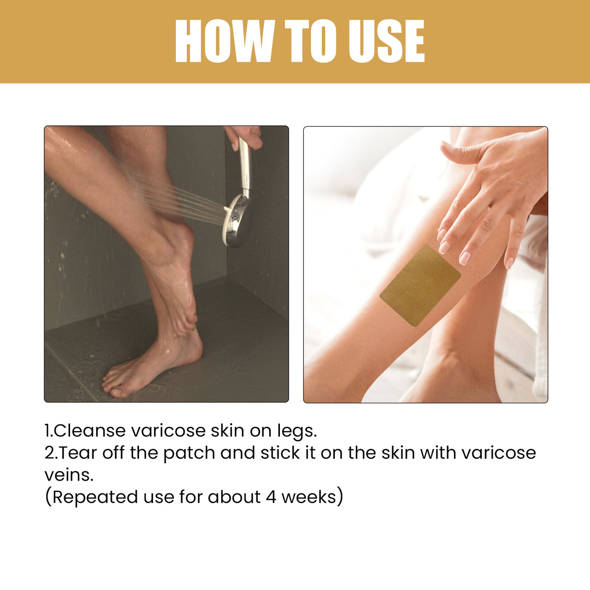 Instant Relief Varicose Vein Herbal Patch, Vein Massage To Relieve Leg Soreness And Swelling Earthworm Leg Care Patch - V.I.P Digital Presence