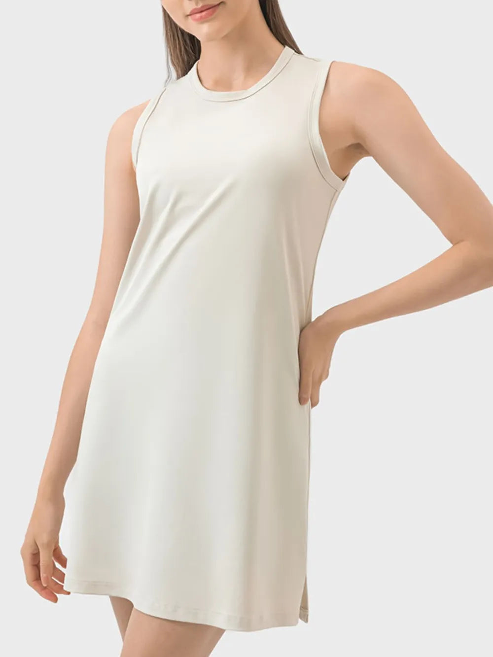 Round Neck Sleeveless Active Dress - V.I.P Digital Presence