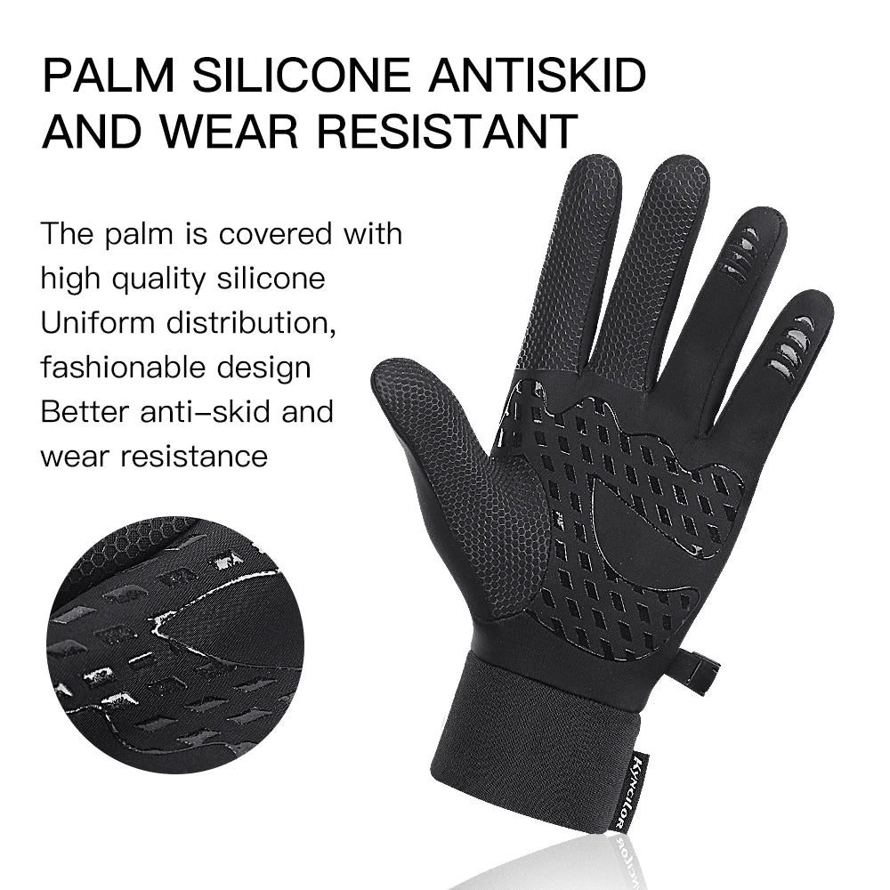 Outdoor warm cold windproof riding gloves touch screen windproof and anti-skid women's velvet full finger gloves - V.I.P Digital Presence