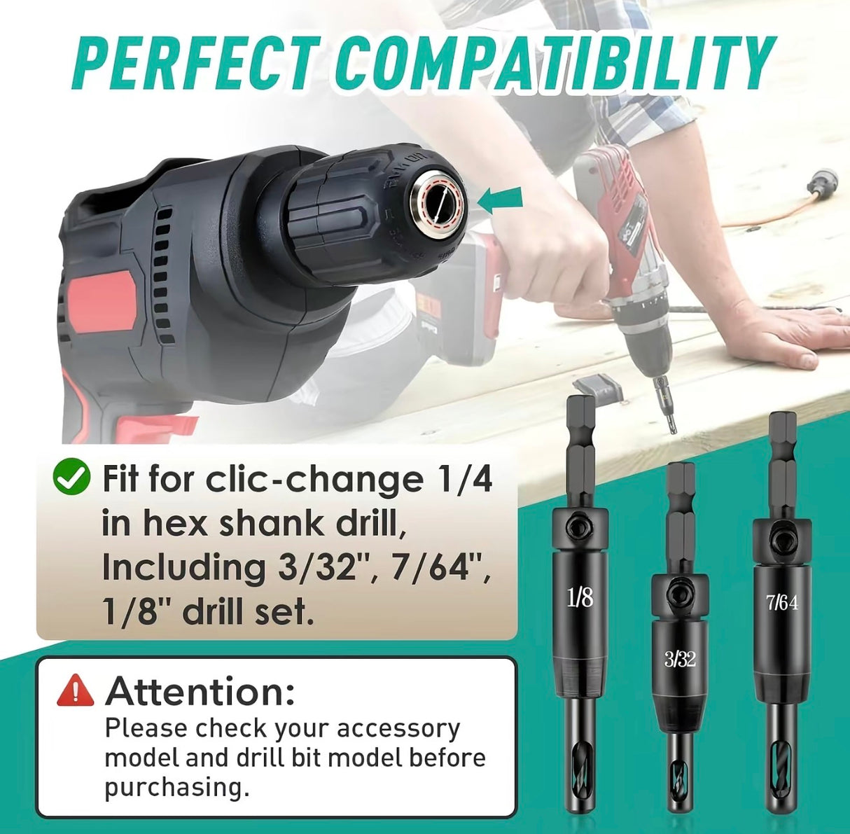 CenterDrill Hinge Drill Bit Set