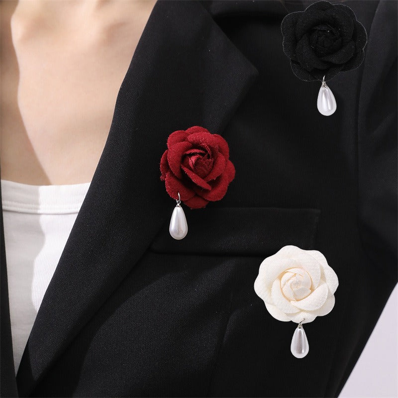 Flower pearl brooch female fashion camellia wedding dress decoration female jewelry - V.I.P Digital Presence