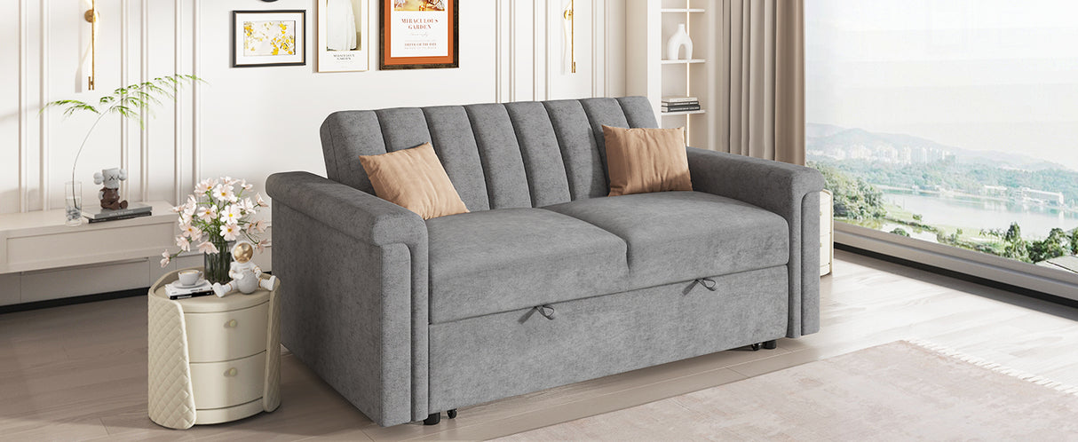 U_STYLE Convertible Soft Cushion Sofa Pull Bed ,for Two People to Sit On - V.I.P Digital Presence