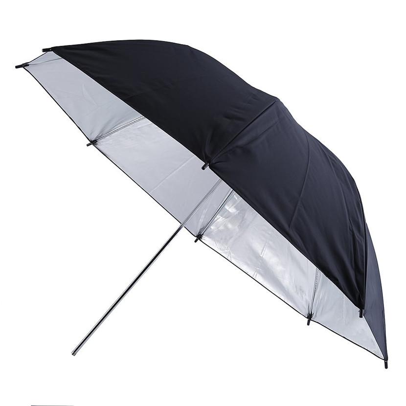 Portable Studio Video Flash Light Grained Umbrella Reflective Reflector Black Sliver Photo Photography Umbrellas - V.I.P Digital Presence