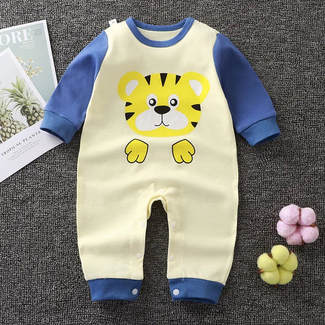 2024 Spring Autumn 0-2 Years Old Baby Romper Baby Jumpsuit Boys Girls Long-sleeved Trousers Newborn Romper Climbing Clothes - V.I.P Digital Presence