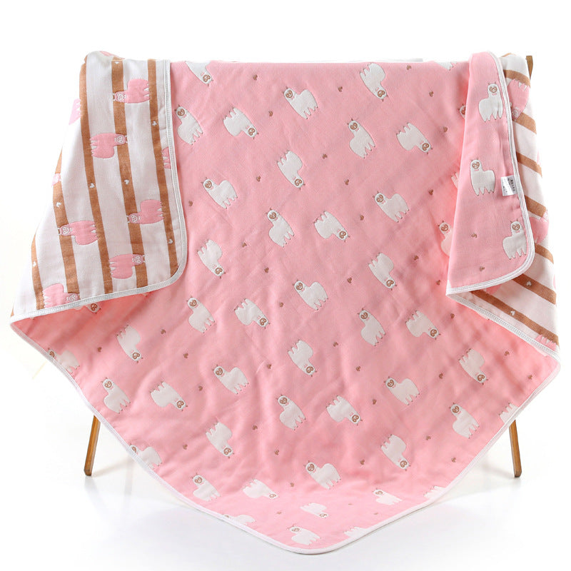 110*110cm Parent-child Baby Summer Bedding Sofa Quilt 100% Cotton Baby Blanket Child Quilt 6 Layers Muslin Swaddle for Newborns - V.I.P Digital Presence