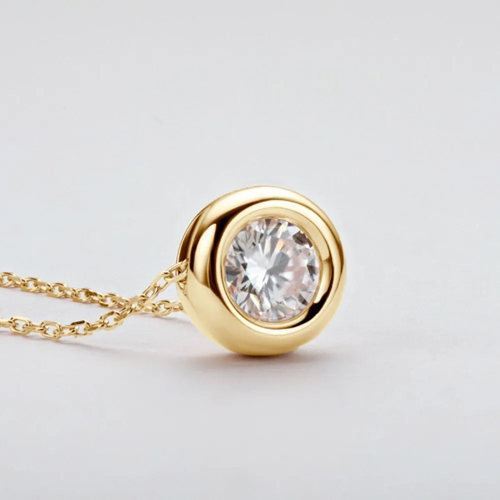 1 Carat Moissanite 925 Sterling Silver Necklace - V.I.P Digital Presence