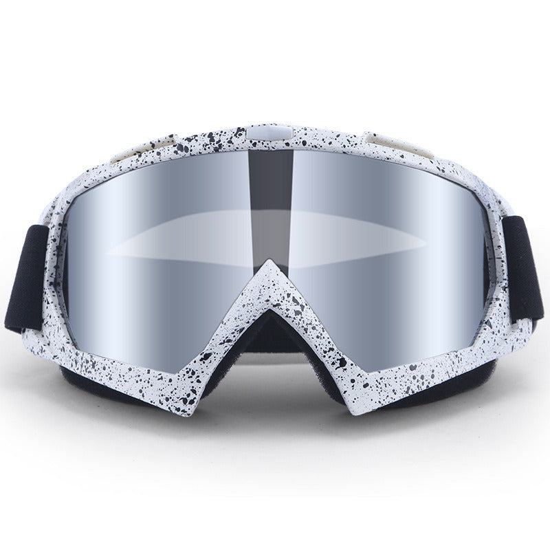 Gafas de motociclista para exteriores, mascarilla facial, para montar a caballo al aire libre, resistentes al viento, al polvo, para esquí de fondo y casco.