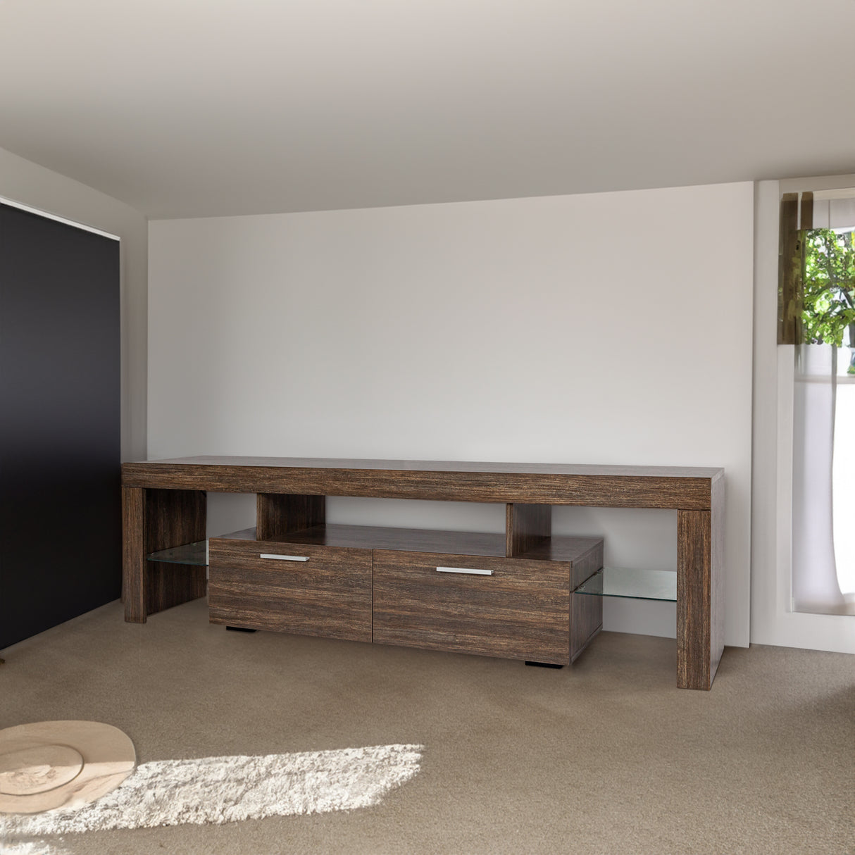 20 minutes quick assembly brown simple modern TV stand