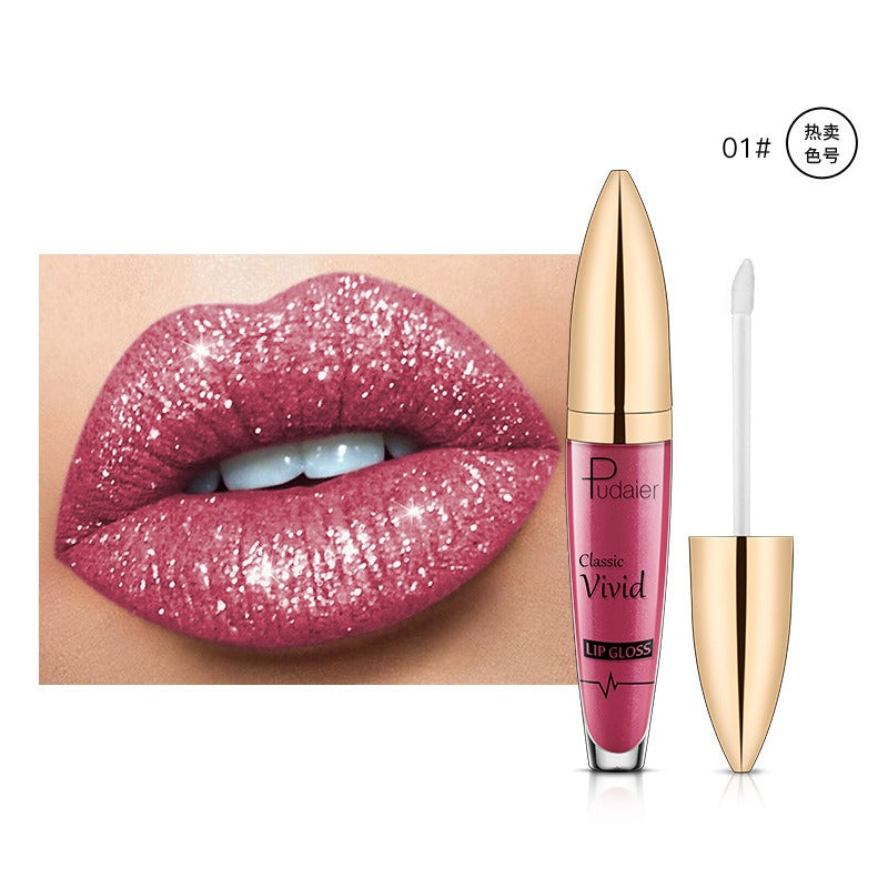 18 Colors Shiny Lip Gloss for Women Long Lasting Matte Glitter Liquid Lipstick Diamond Shiny Lip Gloss Waterproof Lip Makeup - V.I.P Digital Presence