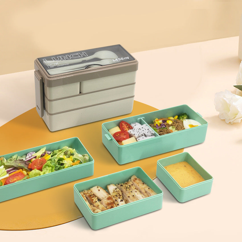 Portable microwaveable three-layer lunch box lunch box - V.I.P Digital Presence
