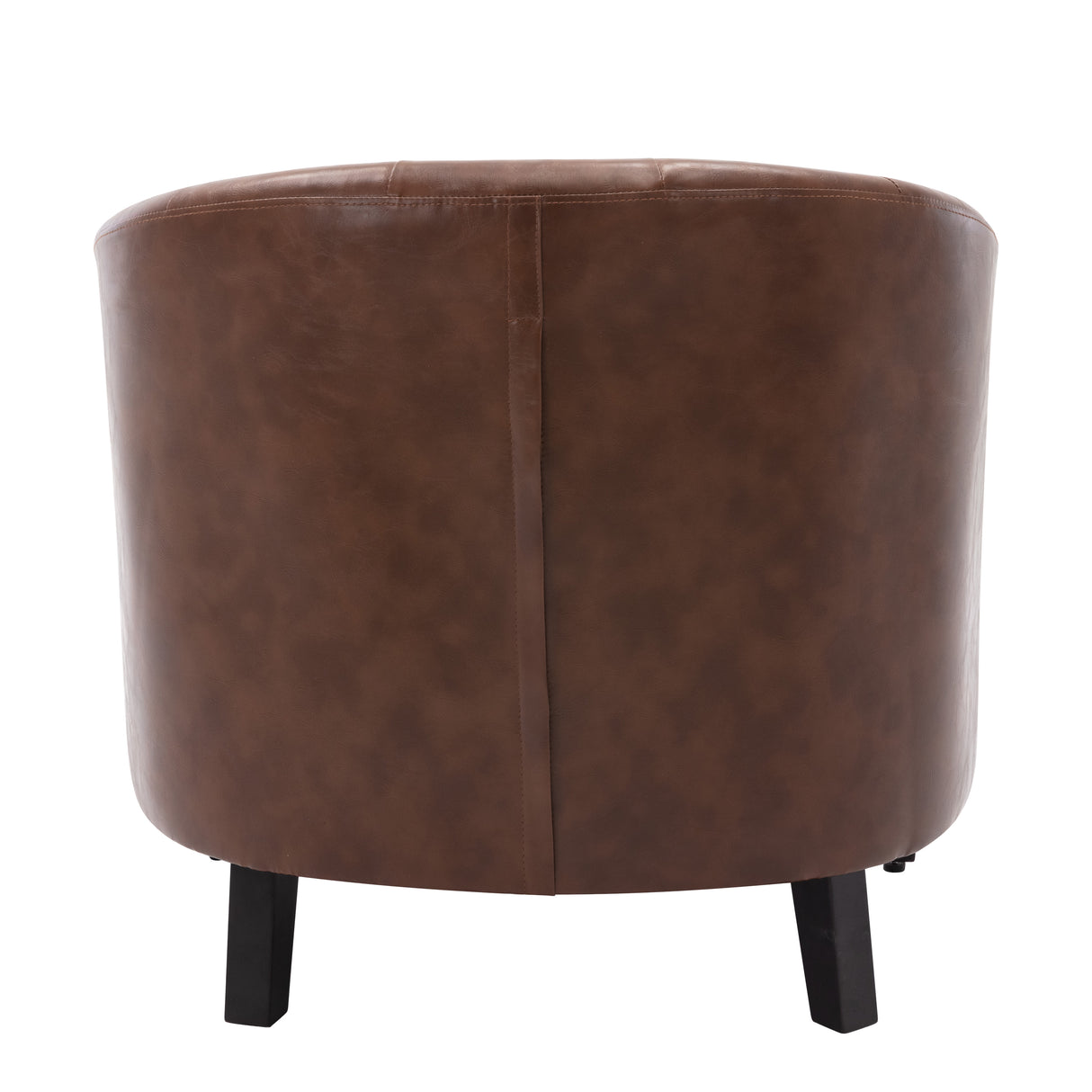 PU Leather Tufted Barrel ChairTub Chair for Living Room Bedroom Club Chairs - V.I.P Digital Presence